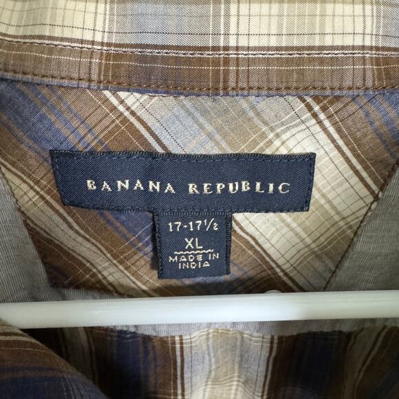 Banana Republic Button Up Cotton Long Sleeve Shirt US Men's XL - Picture 4 of 7